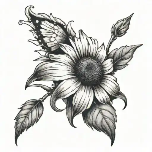 Black Eyed Susan Flower Surrounded