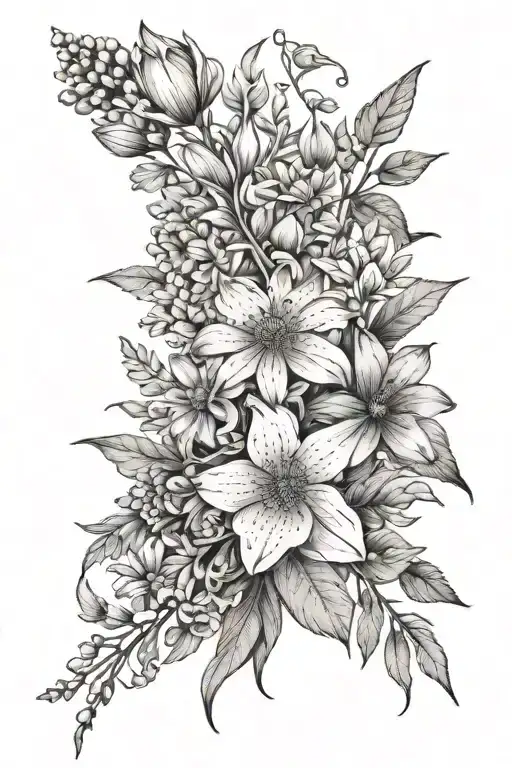 Bouquet Of Wildflowers With Most Ardently Script Wrapped