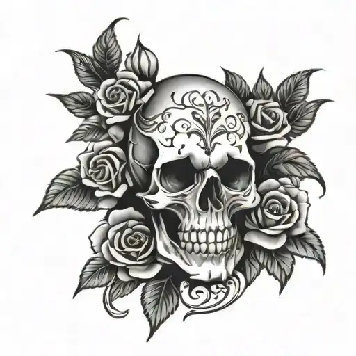 Skull And Roses