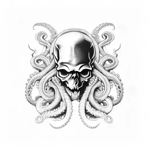 Skull With Octopus