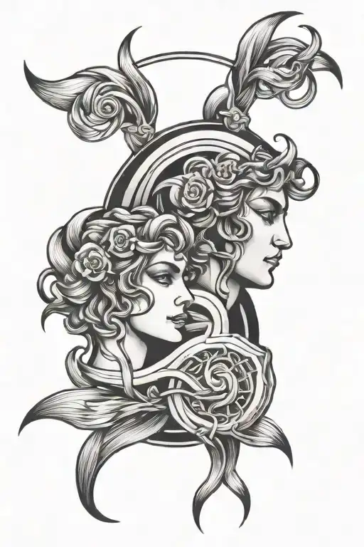 Aires Gemini Zodiac Sign Intertwined
