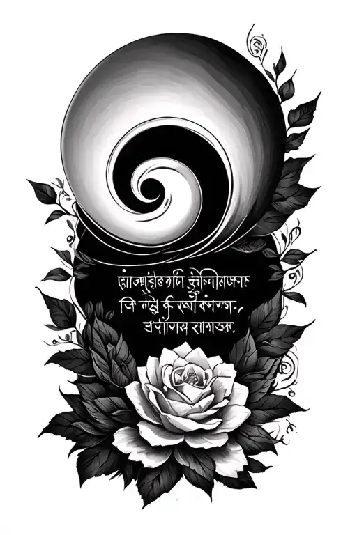 Phoneix With Sanskrit Quote