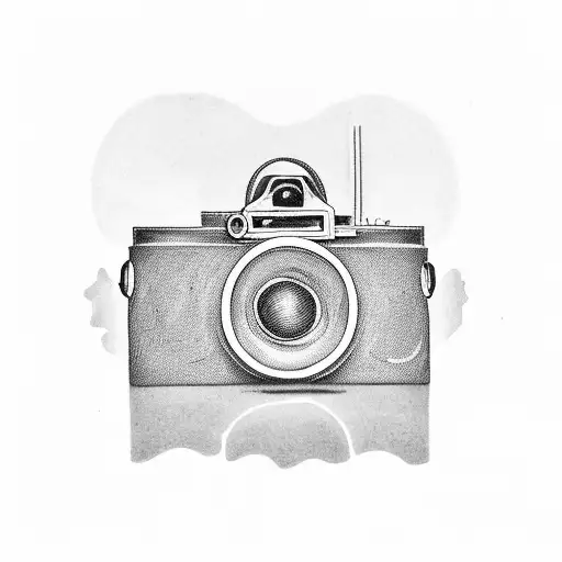 A Vintage Camera Capturing A Beach Sunset