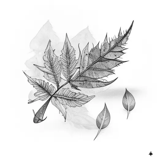 Chicka Dee With Leaf Branch