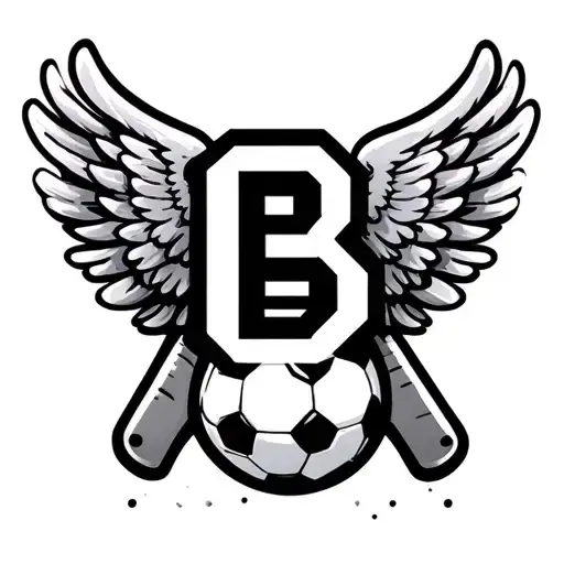 Soccer Ball Hockey Sticks Angel Wings The Letter B The Number 11 With Polkadots