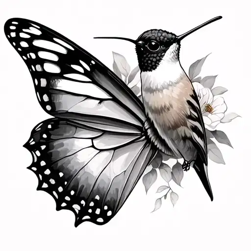 Butterfly And Hummingbird