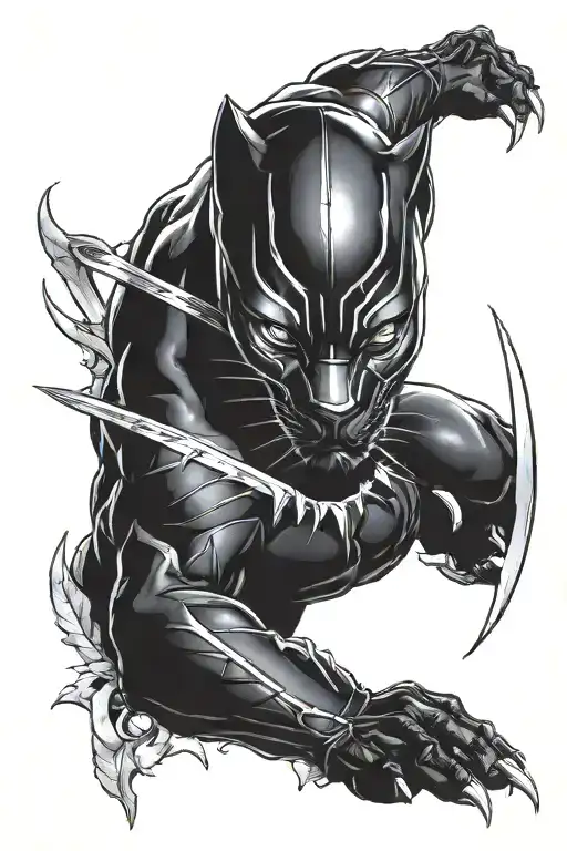 Black Panther With Two Daggers