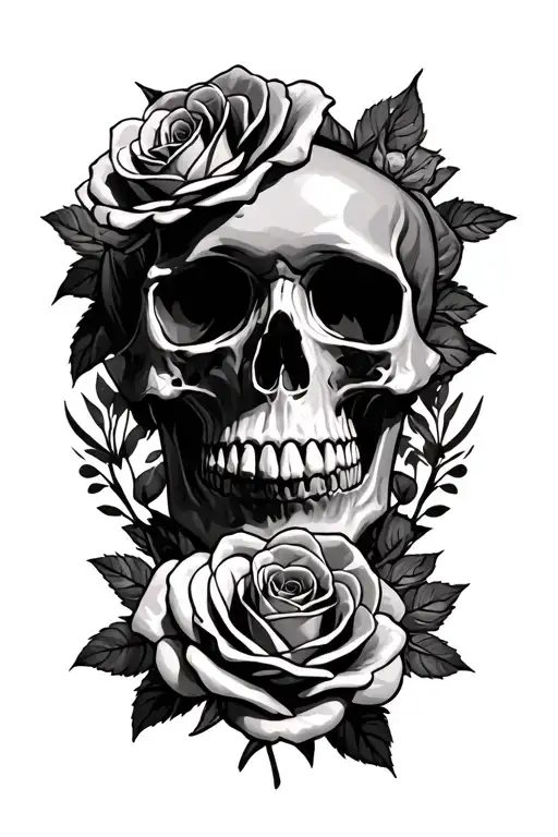 J & M In Roses And Skulls