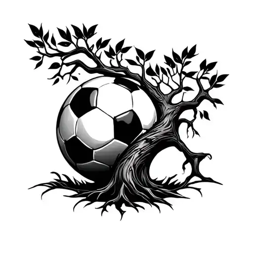 Soccer Ball And The Tree Of Life