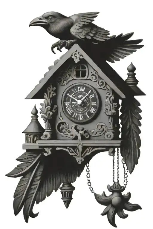 German Cuckoo Clock With Traditional German Design
