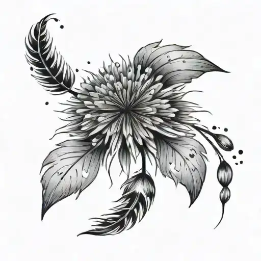 Maline Worte In Morse Code And A Small Dandelion On The Side