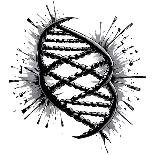 Welding Sparks And Music Dna Double Helix Intertwined