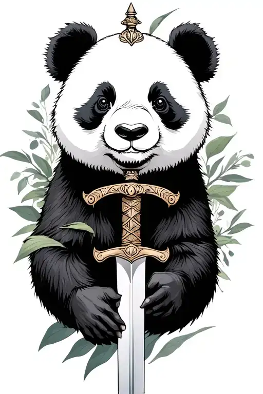Panda And Sword