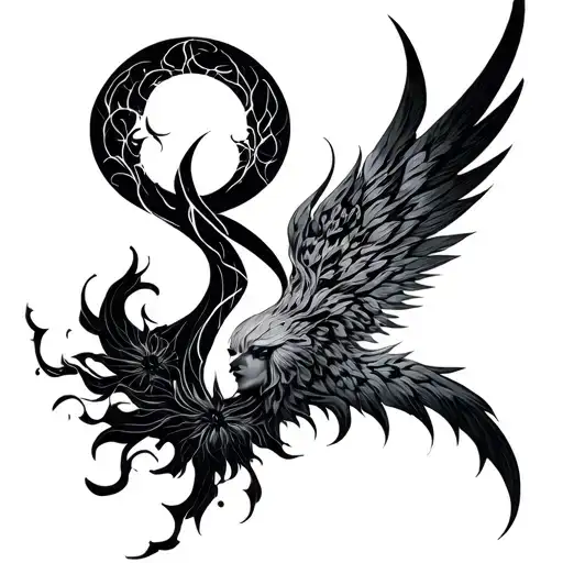 Nyx Goddess Symbol Incorporating Elements