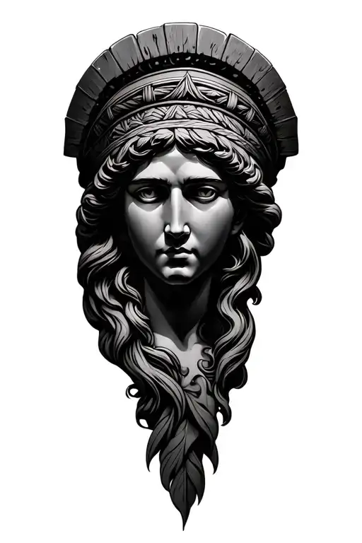 Athena Greek Mythology Head