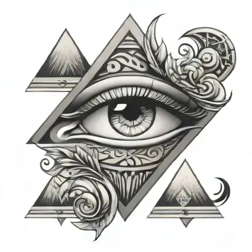 Egyptian Good Eye In A Triangle