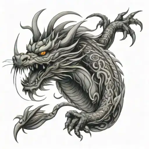 Chinese Dragon Wrap Around Leg Tattoo Design Idea Preferences Advanced