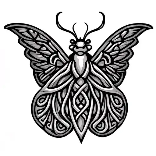 Moth Celtic Knot Wings