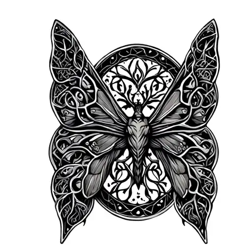 Moth Celtic Tree Of Life