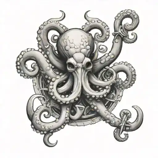 Octopus On A Anchor