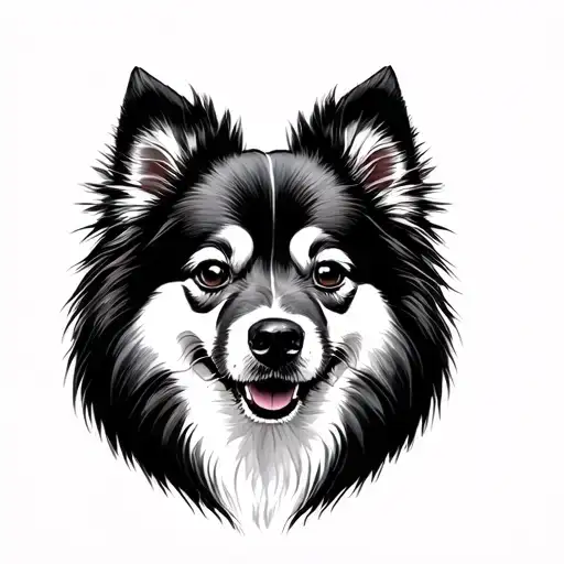 German Spitz Dog Wearing