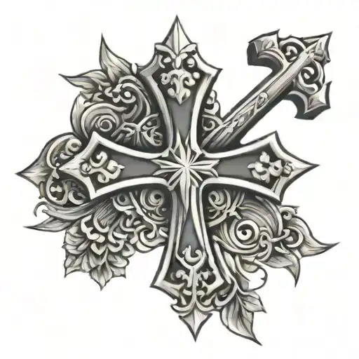 Christian Cross With Majestic