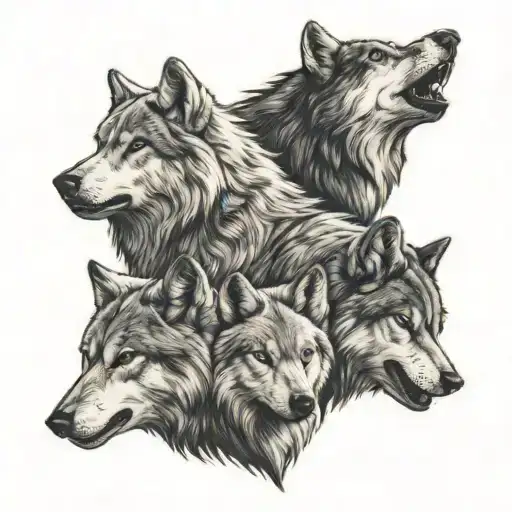 Wolf 3 Different Emotions