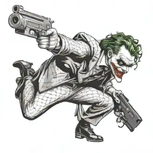 The Joker With A Gun Surrounded