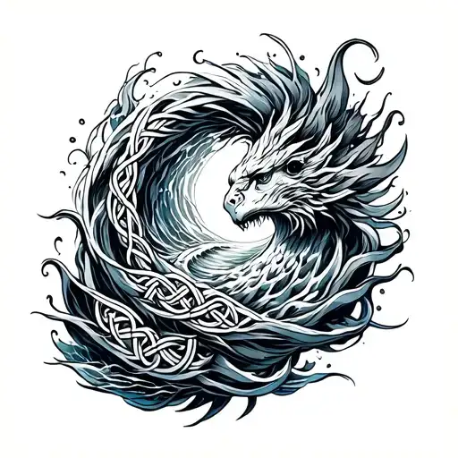 Ocean Tattoo Blend Of Celtic And Poly