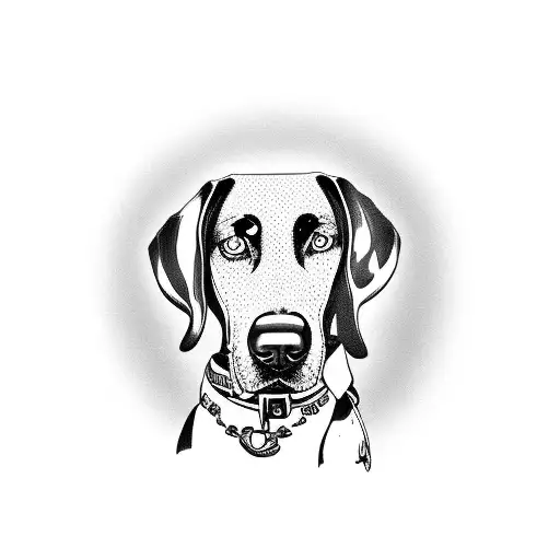 Outdoors With German Pointer Dog