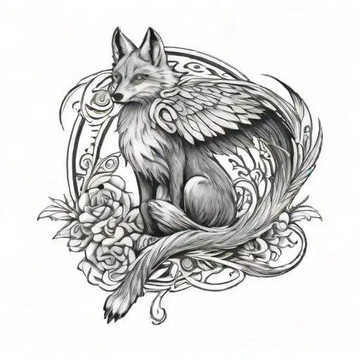 Aiden With Wings And Number 9 Tailed Fox