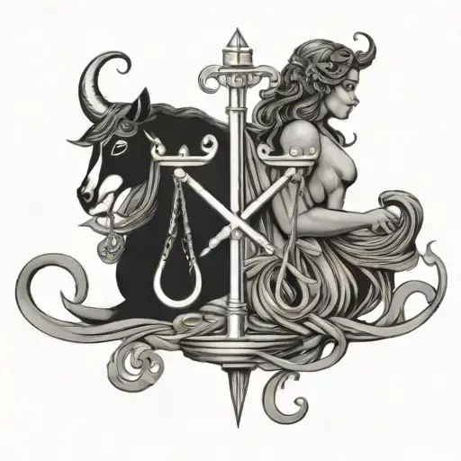 Pices And Libra Zodiac Sign Intertwined