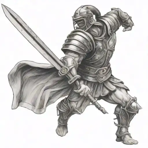 Roman Gladiator With Sword