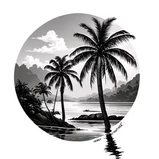 Palm Trees Nature Scene