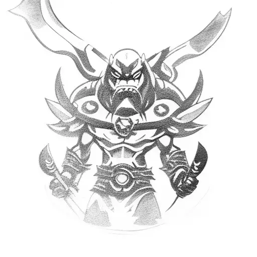 A Fierce Battle Between A Warcraft Character And A Pokemon