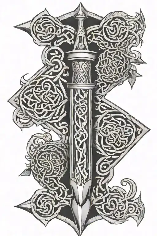 Celtic Arrow Quiver With Names Incorporated
