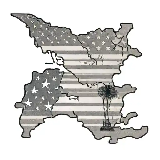 Integrate The Outline Of The Usa Map With A Weightlifting Plate To Symbolize Strength And Patriotism