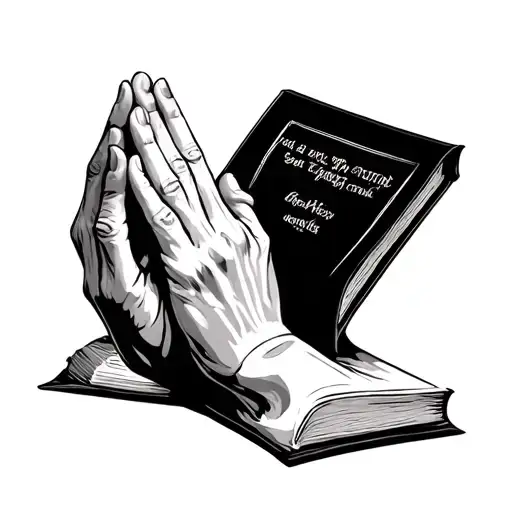 Praying Hands With Bible