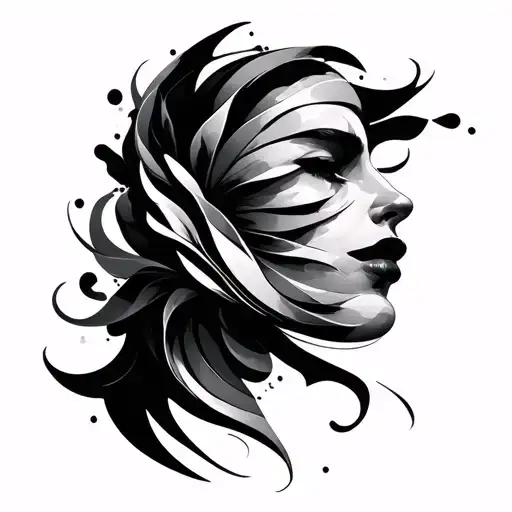 Dark Abstract Bold Neck