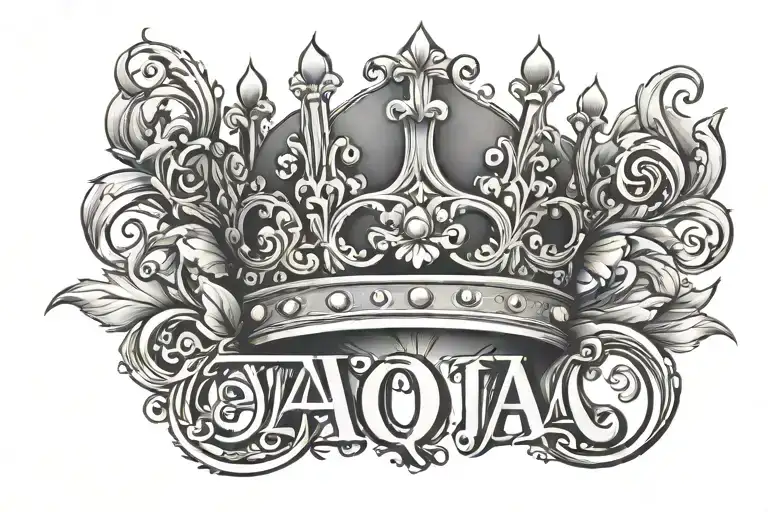 The Letters Taja With A Crown Included