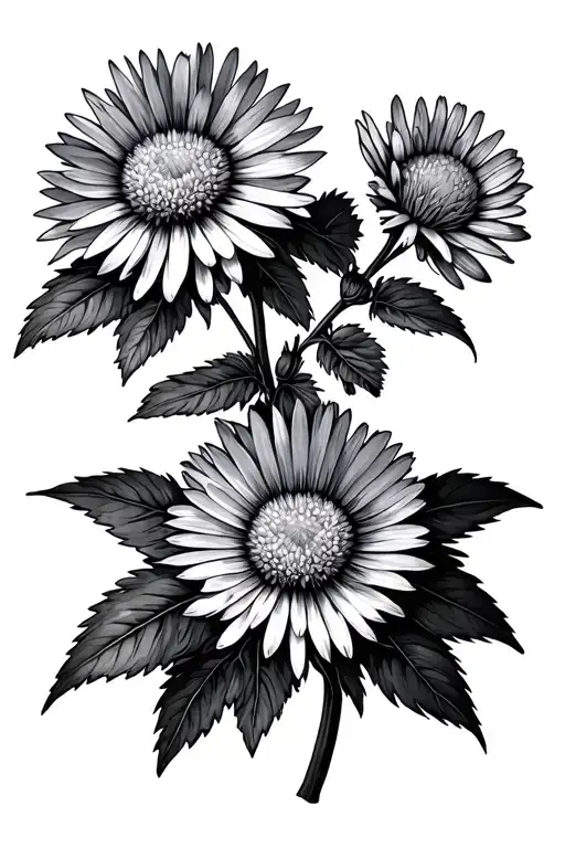 Garden Plants And New England Aster