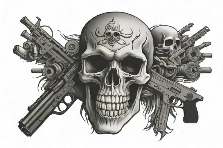 Skull And Guns And Thug Life