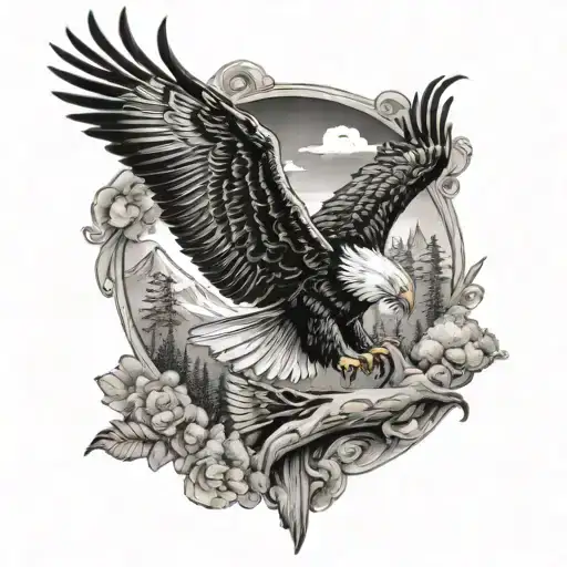 Outdoor Scene Featuring An Eagle