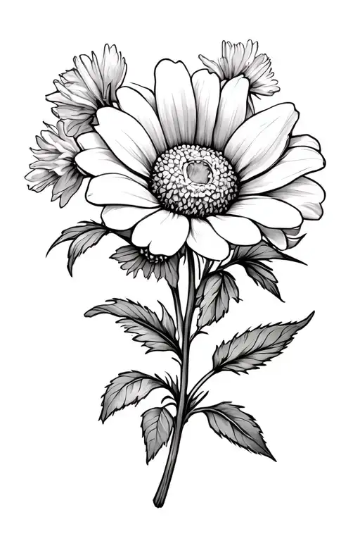 Daisy And Daffodil And Rose And Carnation And Hawthorn And Poppy And Aster