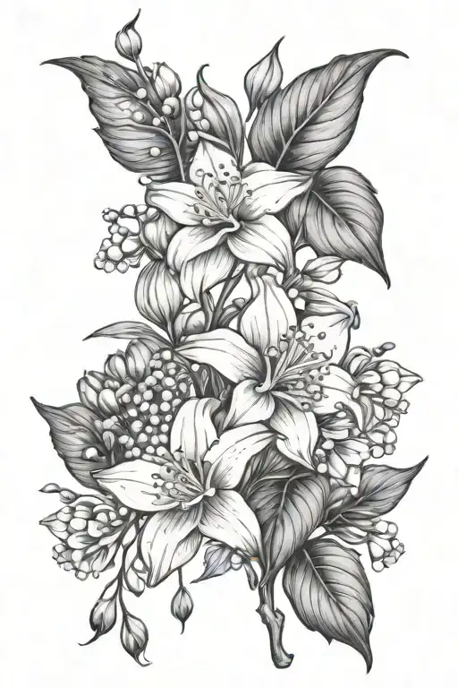 Cosmos And Lily Of The Valley