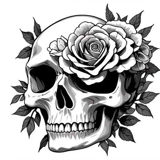 Skull Roses Day Of The Dead