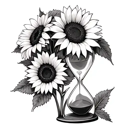 Sunflowers And Hourglass