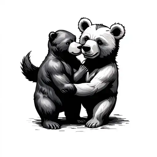 Man And Love Bear