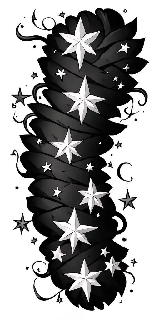 Vine Wrapping And Stars Scattered