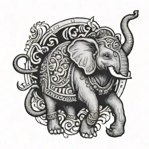 Cat Riding An Elephant